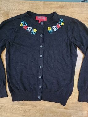 Book of Life Cardigan Sweater Size Small S 2014 Hot Topic Day of the Dead Goth